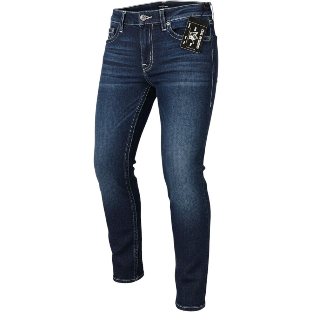 True Religion Rocco Jeans Mens 34 Dark Blue Relaxed Skinny Stretch Denim NWT